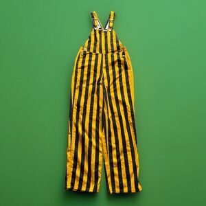 Game Bibs Overalls Yellow Black Striped Size XS Iowa Hawkeyes Steelers Etc